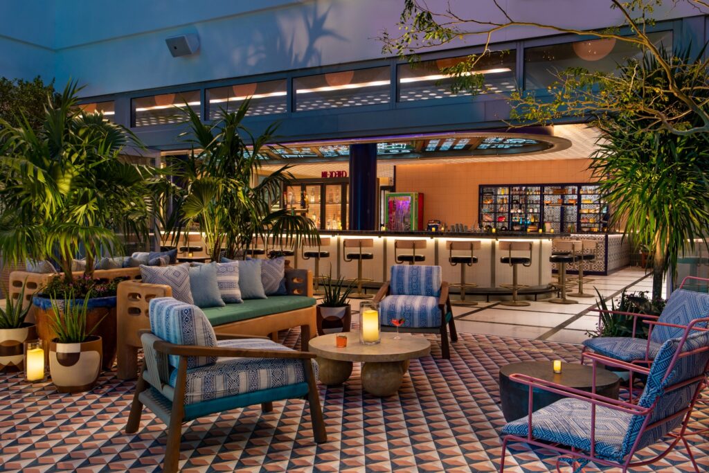 Moxy South Beach outdoor seating